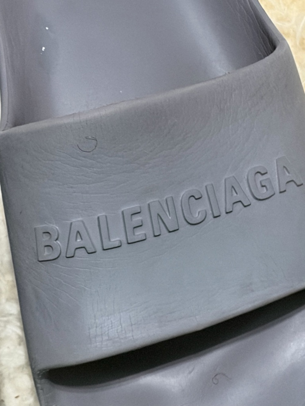 Balenciaga Logo Platform Slides Dark Gray Size 40/10 - Picture 14 of 16